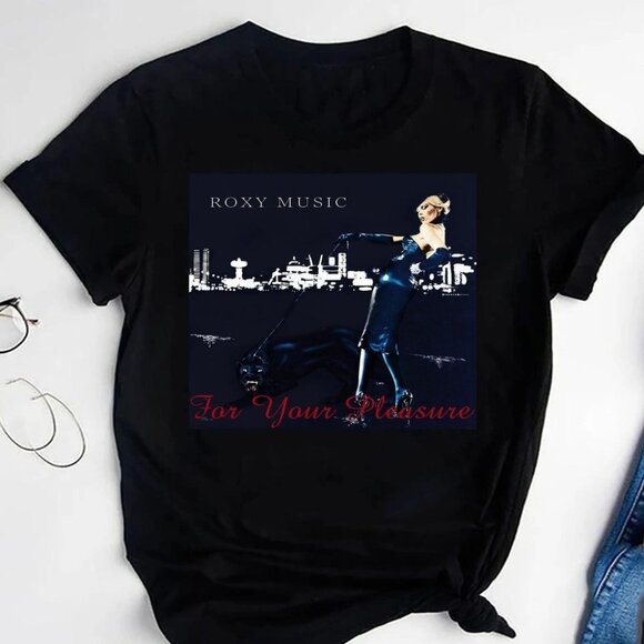 Roxy Music Pop Band Graphic Parent Fan Outfit Retro Streetwear Unisex T-Shirt - Picture 1 of 5